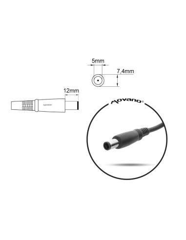 Zasilacz Movano 19.5v 11.8a (7.4x5.0 pin) 230W do HP
