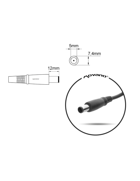 Zasilacz Movano 19.5v 11.8a (7.4x5.0 pin) 230W do HP