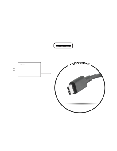 Zasilacz Movano 65W USB type C USB-C (black)