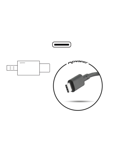 Zasilacz Movano 65W USB type C USB-C (black)