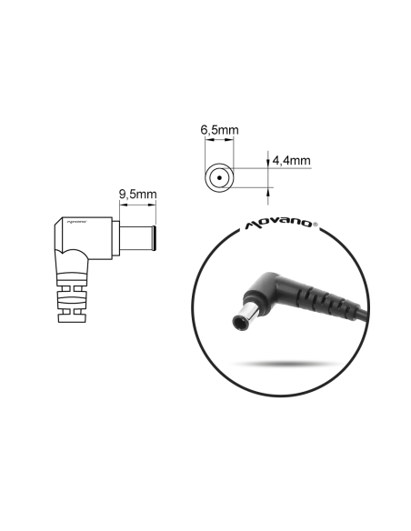 Zasilacz Mitsu 19.5v 6.2a (6.5x4.4 pin) 120W do Sony