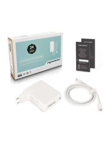 Zasilacz Movano 140W USB type C USB-C (white)