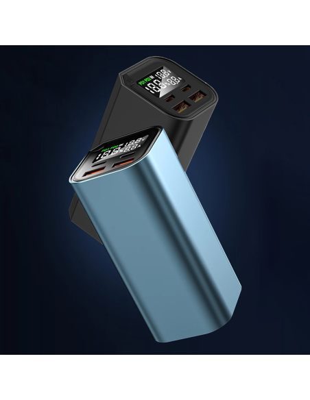 Powerbank SCHNELLLADEN 20000 mAh 4x USB/USB-C LEISTUNGSSTARK 100 W für LAPTOP/TELEFON – blau