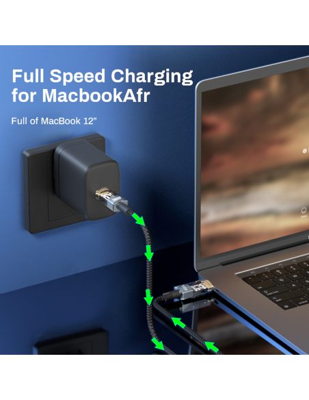 Kabel USB-C / USB-C 100W - SZYBKI - 2M oplot