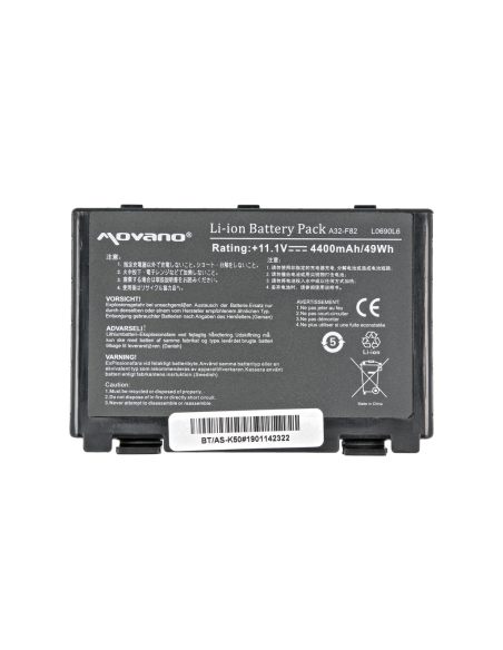 Bateria Movano do Asus F82, K40, K50, K60, K70