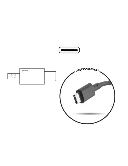 Zasilacz Movano 45W USB type C USB-C (black)