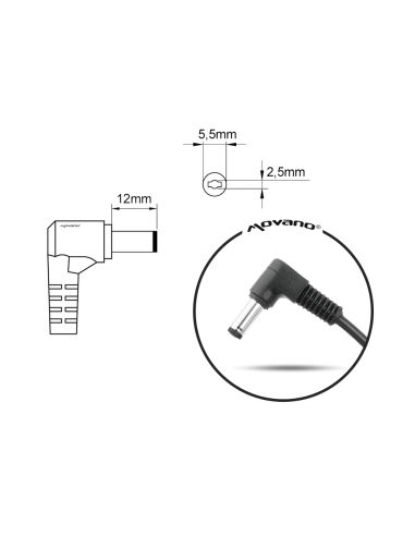 Zasilacz Movano 19.5v 11.8a (5.5x2.5) 230W do Asus, MSI