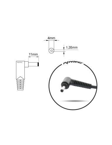Zasilacz Movano 19v 3.42a (4.0x1.35) 65W do Asus