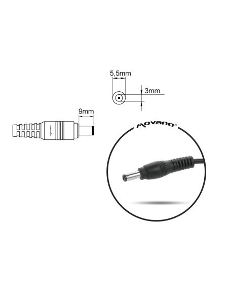 Zasilacz Movano 19v 4.74a (5.5x3.0 pin) 90W do Samsung